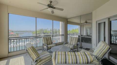 Porch at a villa in Mainsail