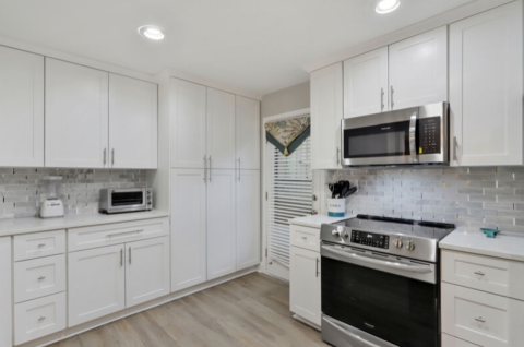 Updated kitchen at Queens Grant Villas