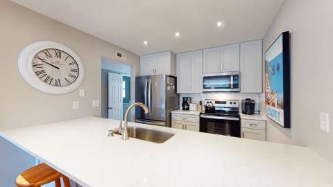 Updated kitchen in a villa at The Moorings