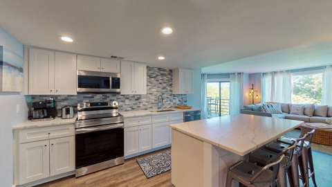 Updated kitchen in a Villa at Villamare