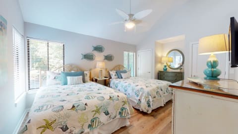 Bedroom with two beds at Fazio VIllas