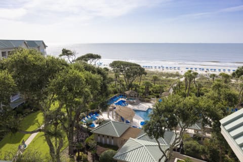 View of the beach from a balcony at Hampton Place Villas