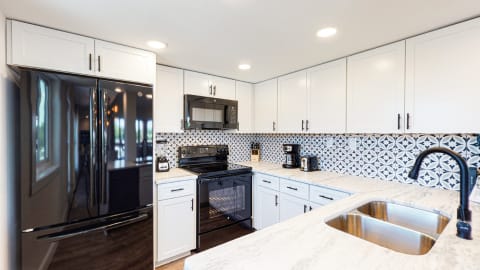 Updated kitchen in a villa at Harbourside