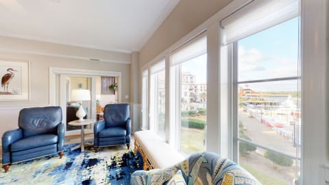 Living room at a villa in Mainsail