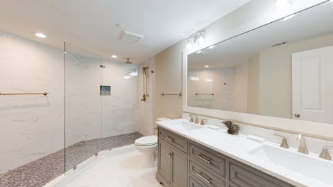 Primary bathroom in a villa at Windsor Place