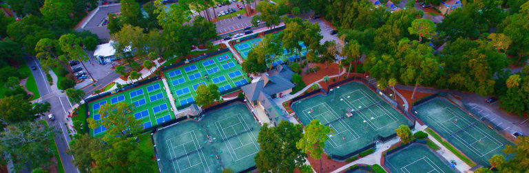 Pickleball Courts aerial