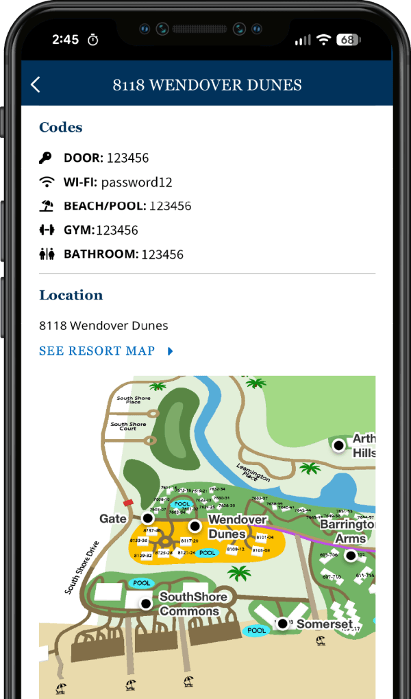 App Villa access with fake code