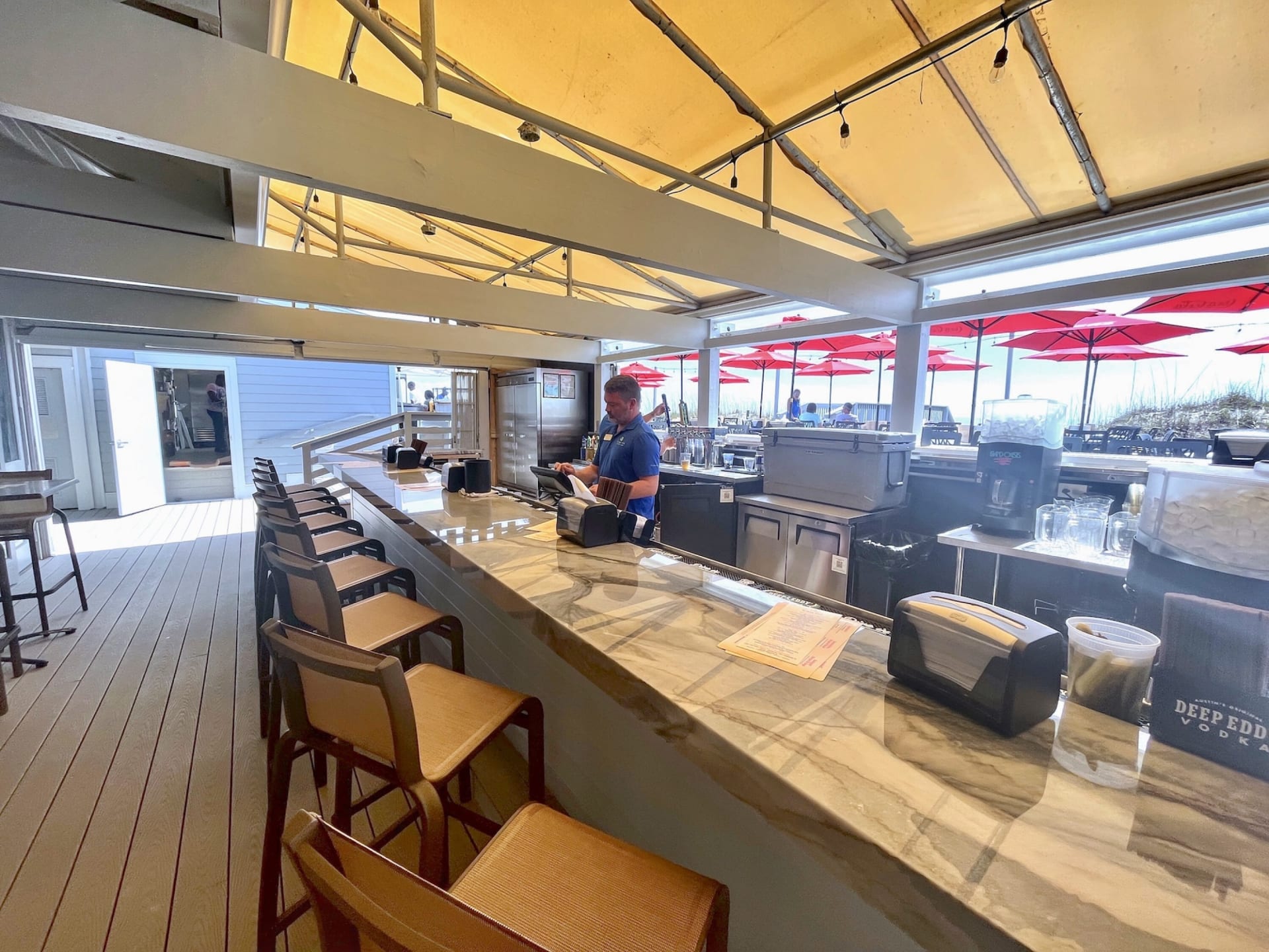 The bar at the Dunes House
