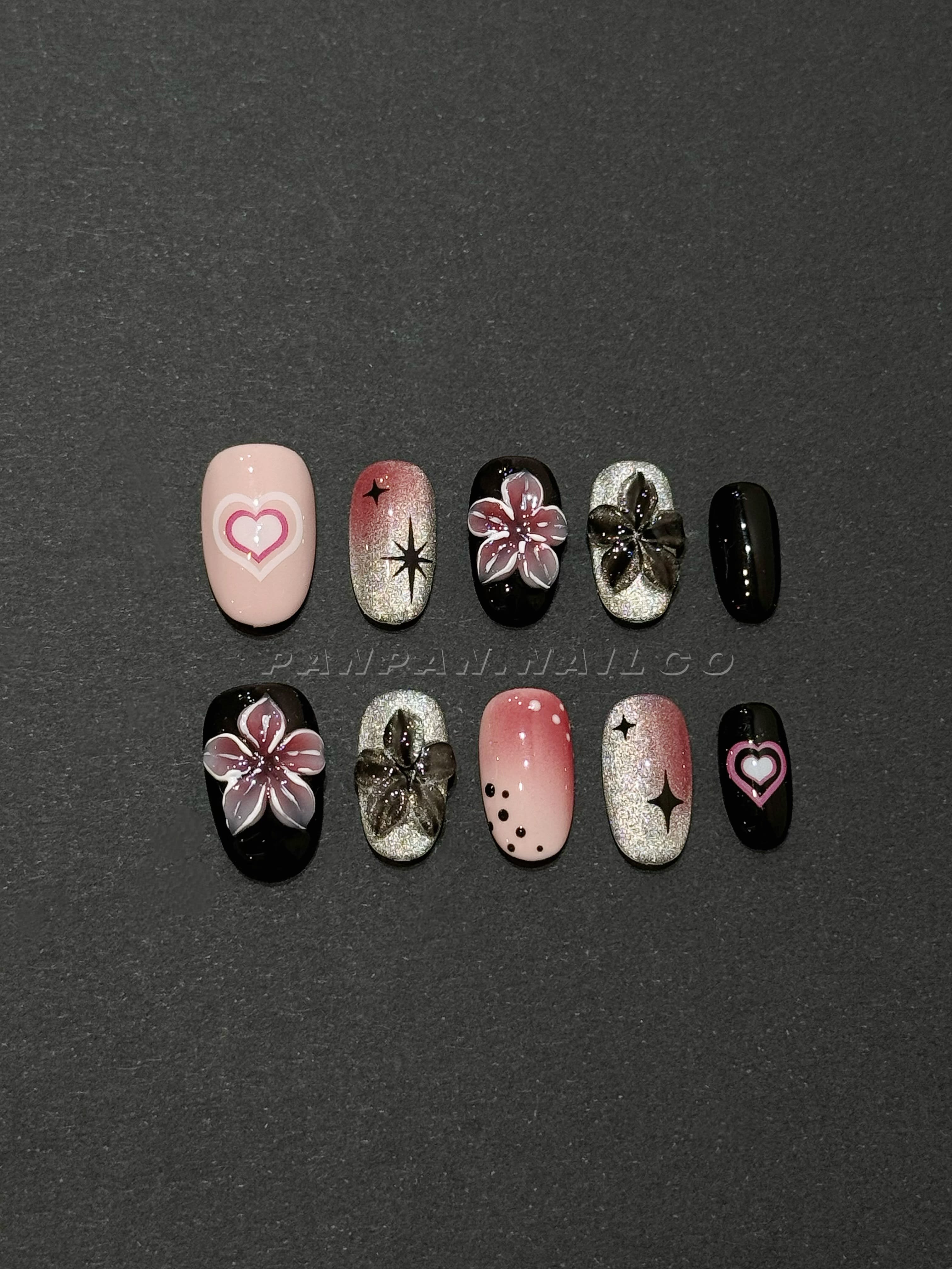 Black Pink Flora