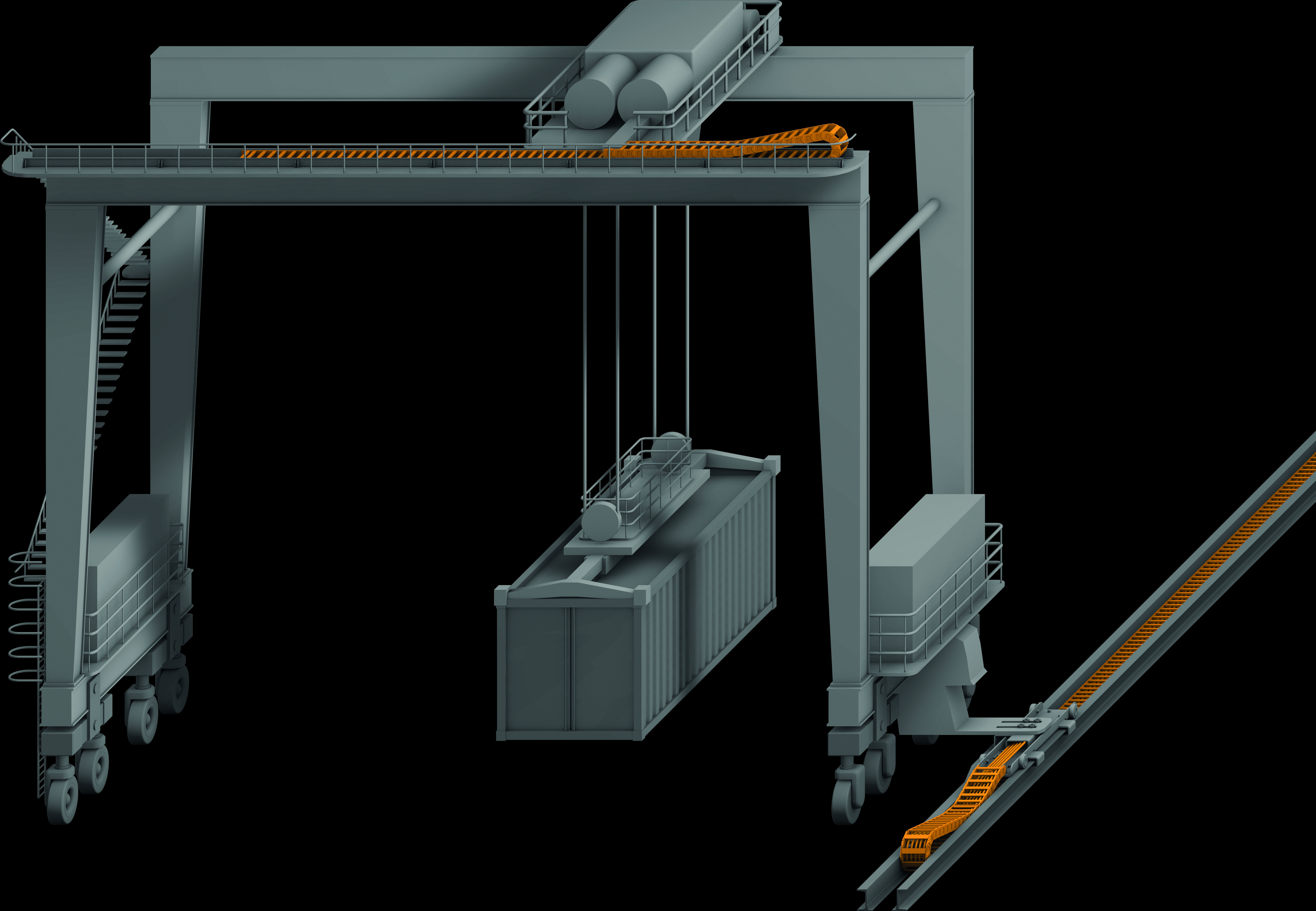RTG crane cable management system