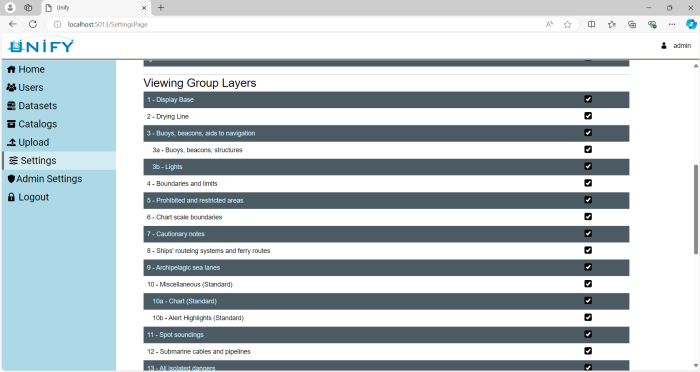 S-101 settings - viewing group