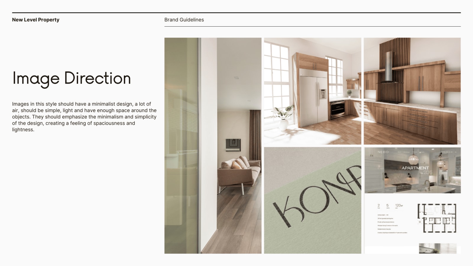 New Level — image direction: minimalist, spacious, light photography