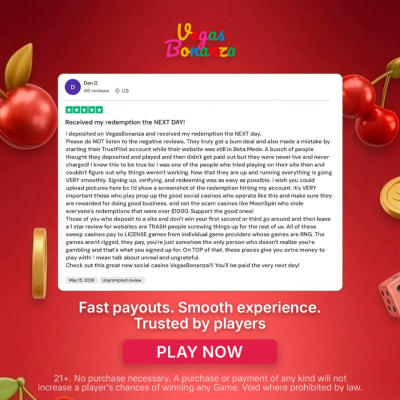 Casino vertical — social proof format