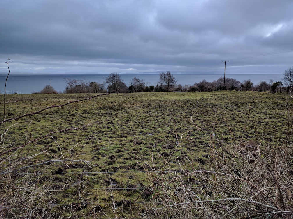 heavy clouds at whiting bay looking towards prestwick