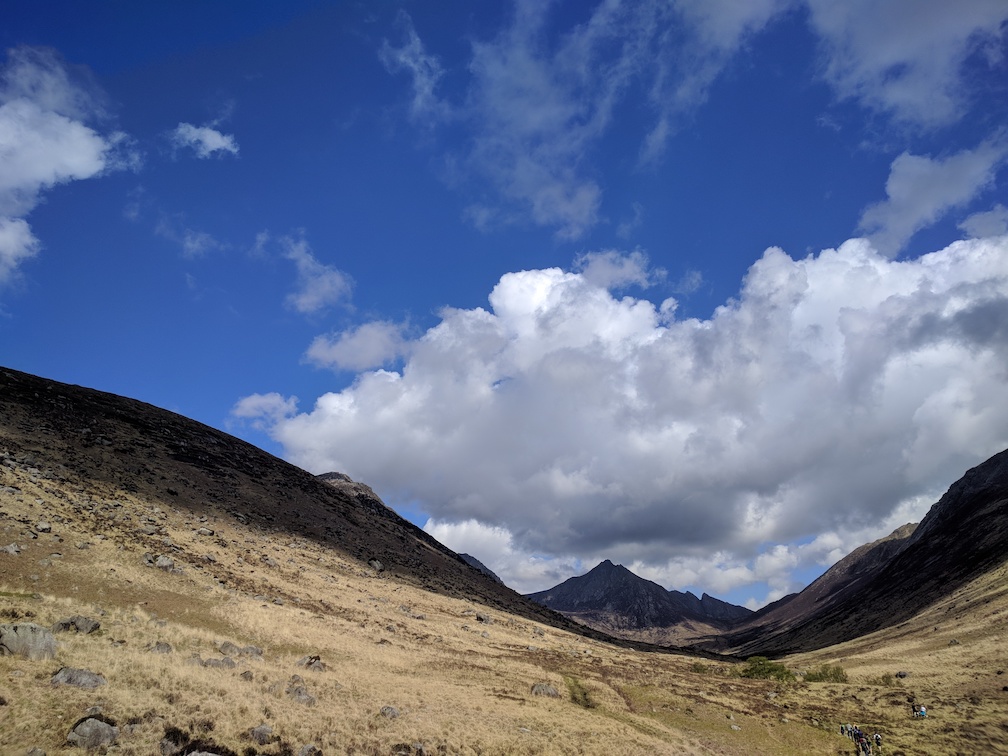 view up glen rosa on isle of arran