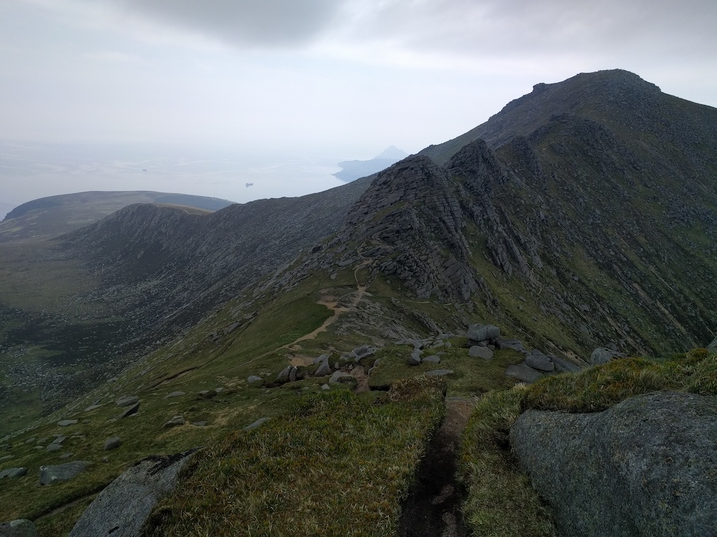 the climb to goat fell from glen rosa