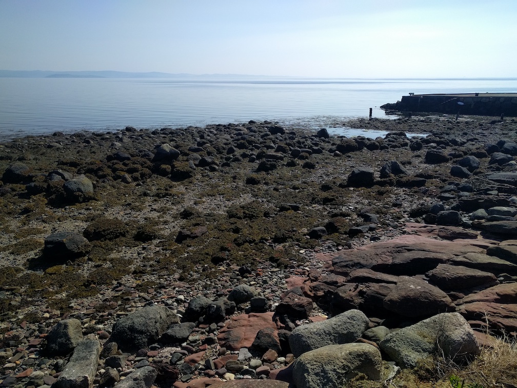 calm sea on the sea front at sannox
