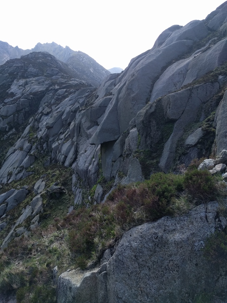 rocky climb up the saddle