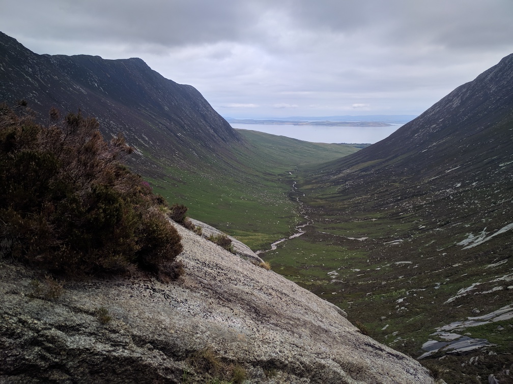 view of glen sannox and bute from the saddle