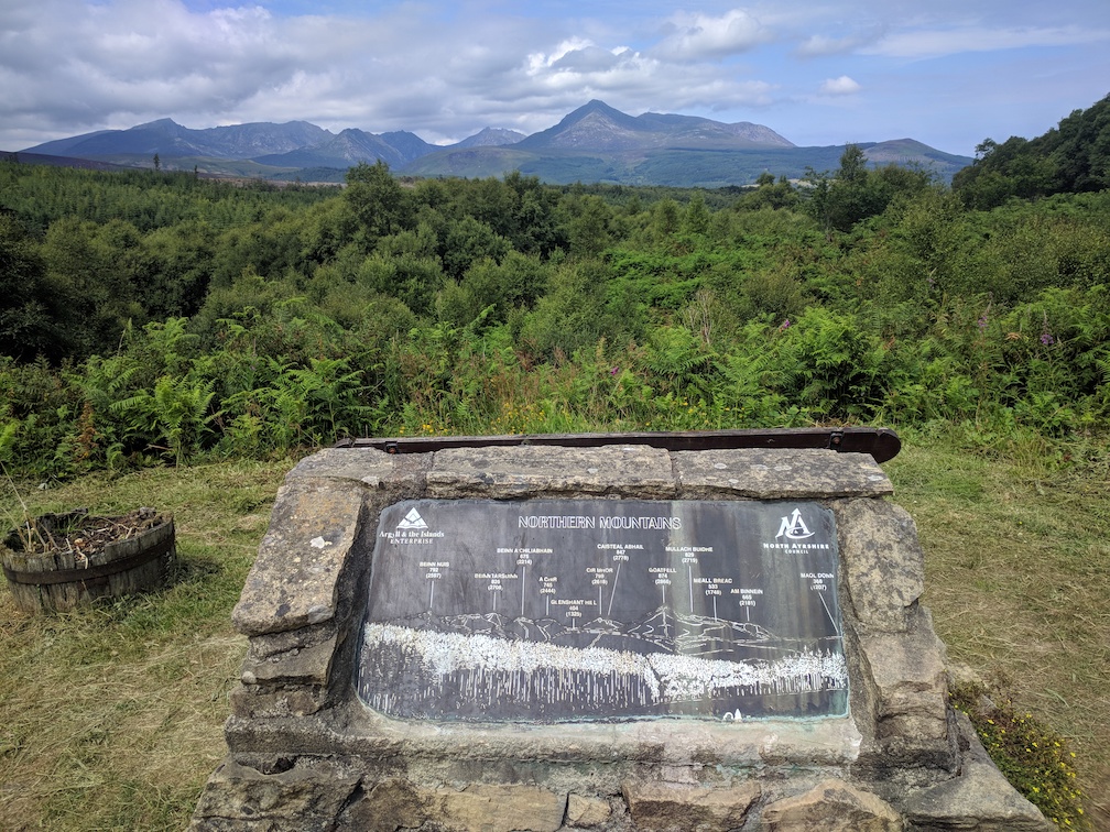 lookout point to mountains of arran