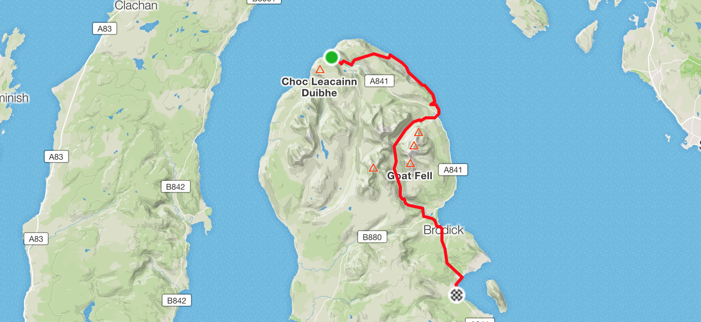 running from lochranza to lamlash