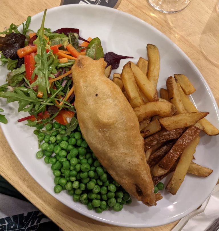 banana blossom fish and chips