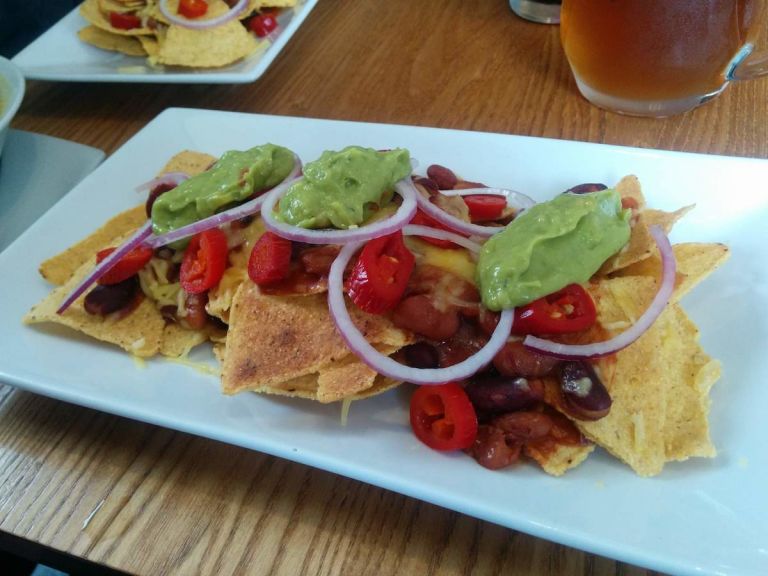 Vegan nachos at Crofters