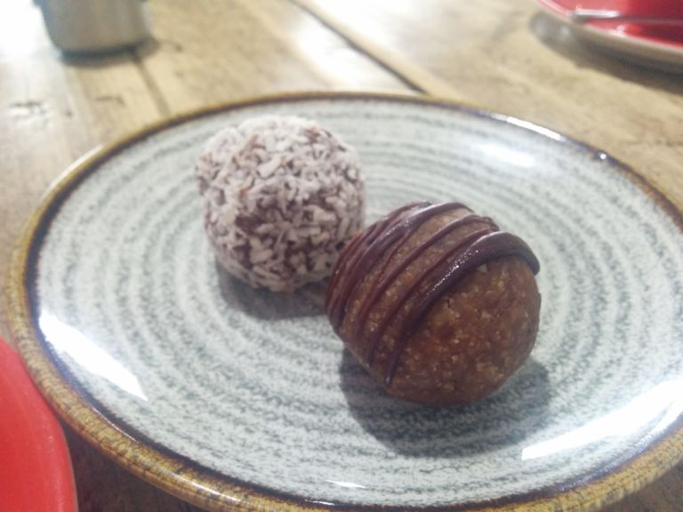 Peanut butter and beetroot protein balls at Little Rock (2019)