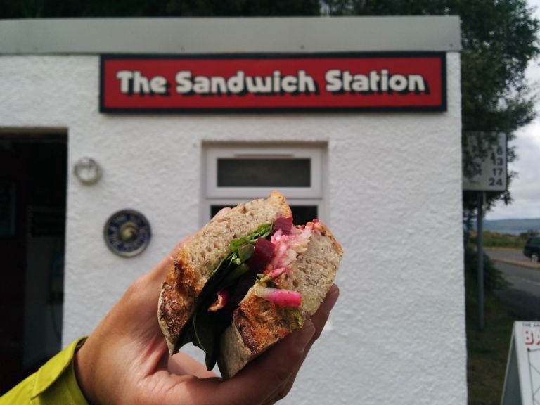 sandiwch at the sandwich station in lochranza