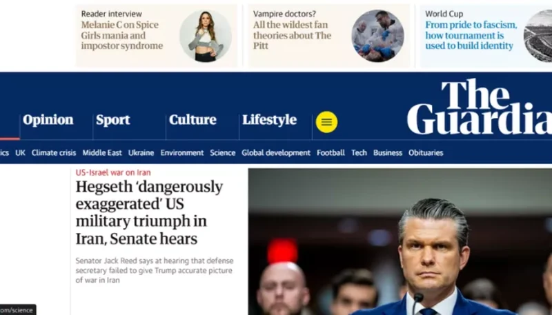 The Guardian's website has transitioned to a dedicated news site, showcasing current events and articles.