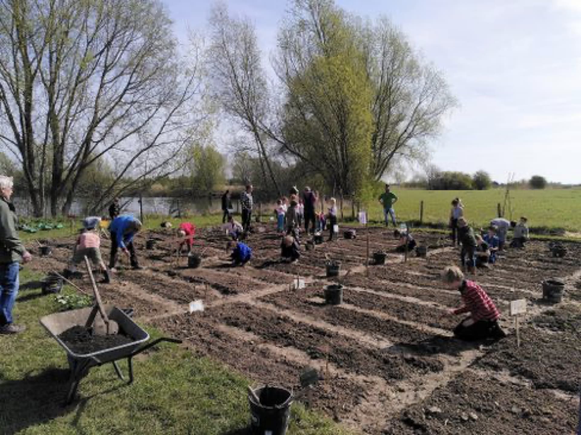 Teelt bedden worden klaar gemaakt