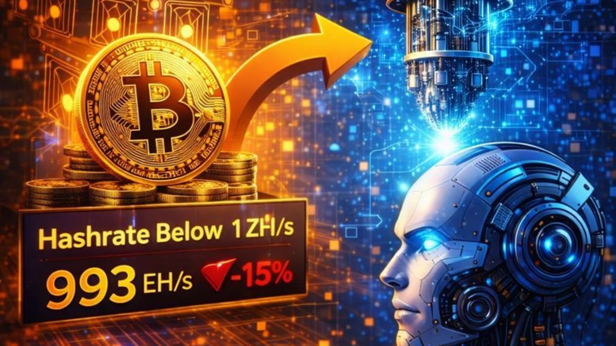 Bitcoin hashrate slips to four-month low as miners weigh AI workloads
