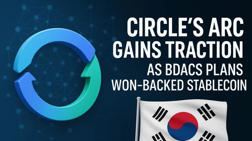 South Korea’s First Won-Backed Stablecoin to Launch on Circle’s Arc Network