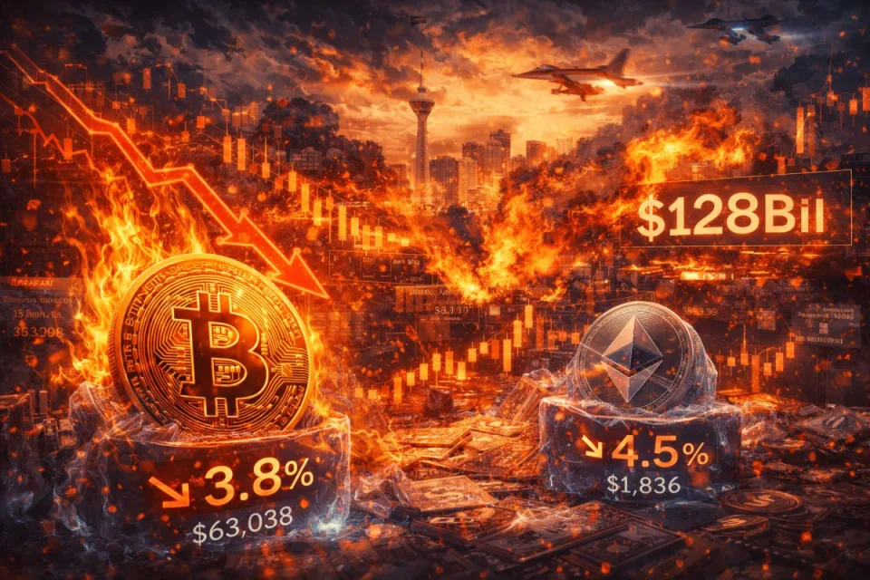 Bitcoin slides as US-Israel strikes on Iran trigger $128B crypto sell-off