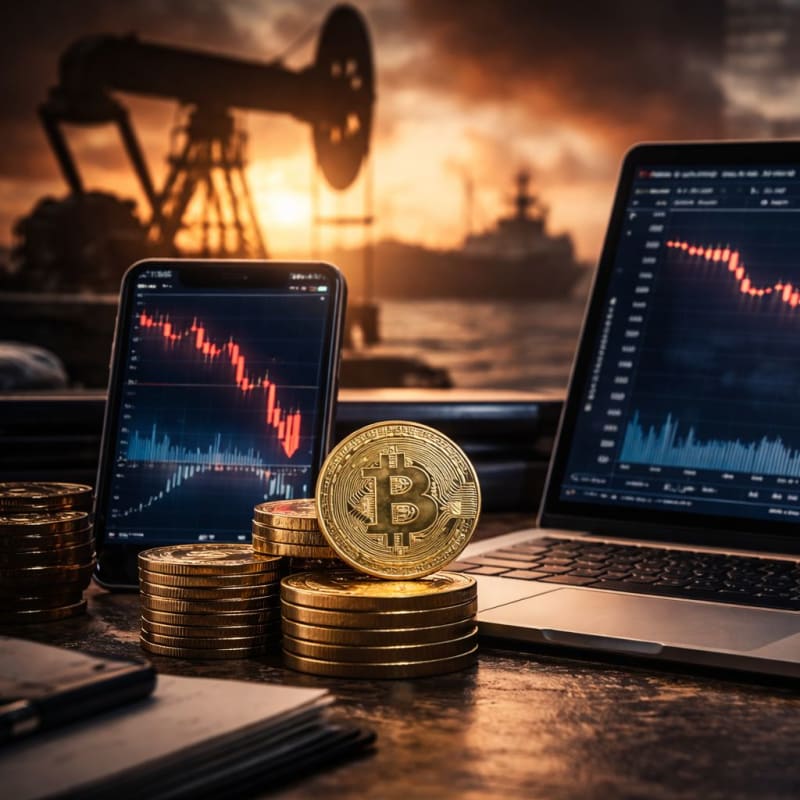 Bitcoin Falls Below $71K As US Blockades Strait Of Hormuz, Oil Prices Surge