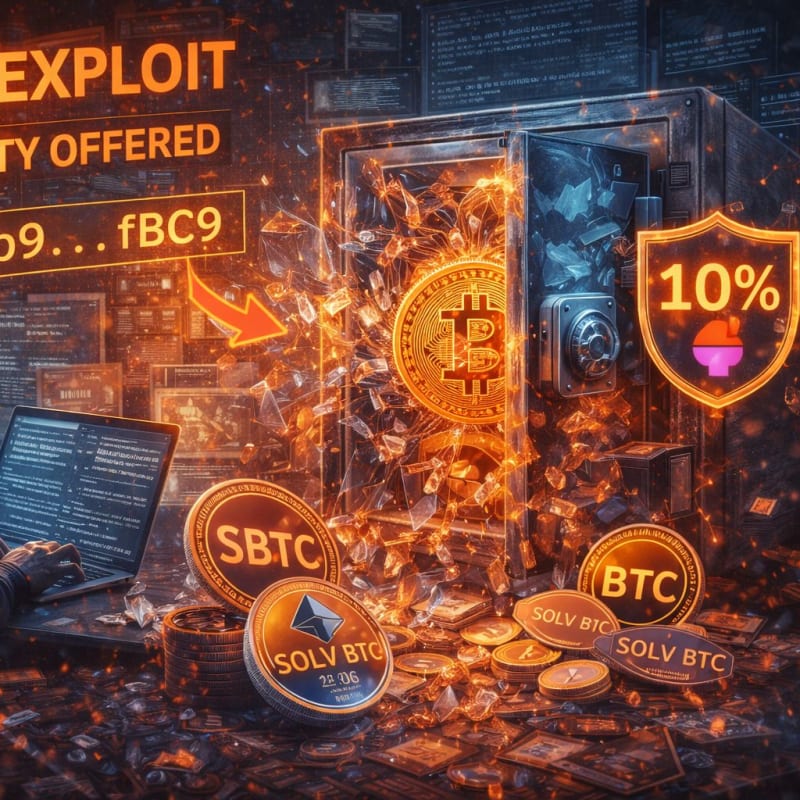 Solv Protocol offers 10% bounty after $2.7M exploit targets Bitcoin vault