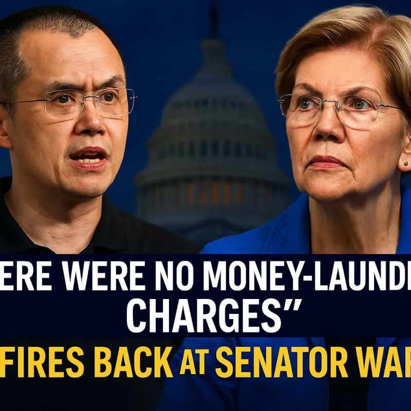 “There Were No Money-Laundering Charges,” CZ Fires Back at Senator Elizabeth Warren