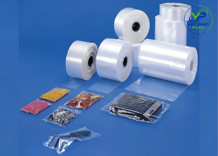 Poly tubing roll in use