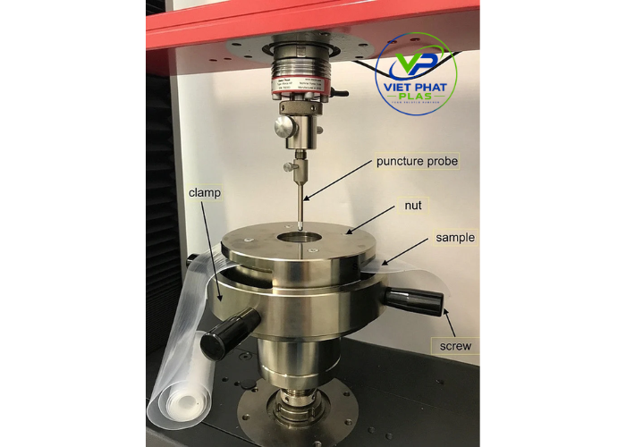 Puncture resistance testing for heavy-duty plastic bags