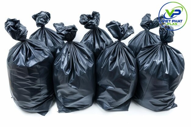 Heavy duty trash bags used on a construction job site