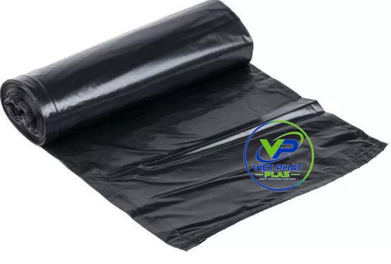 Close-up of contractor trash bag thickness and construction