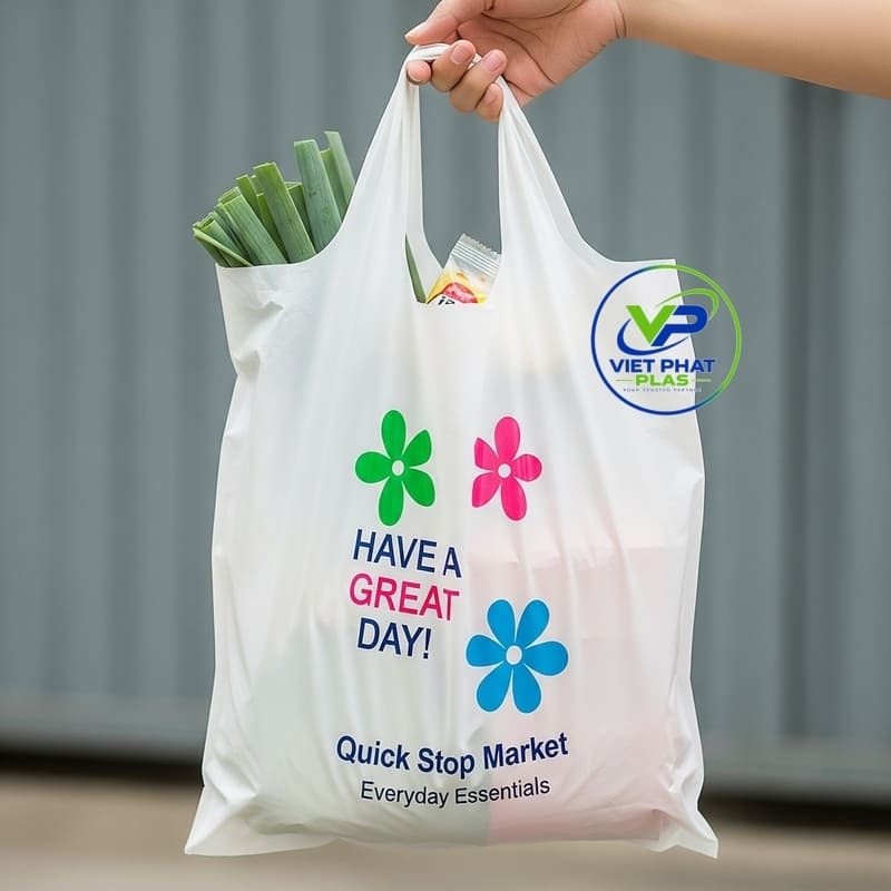 Biodegradable food bag holding fresh food