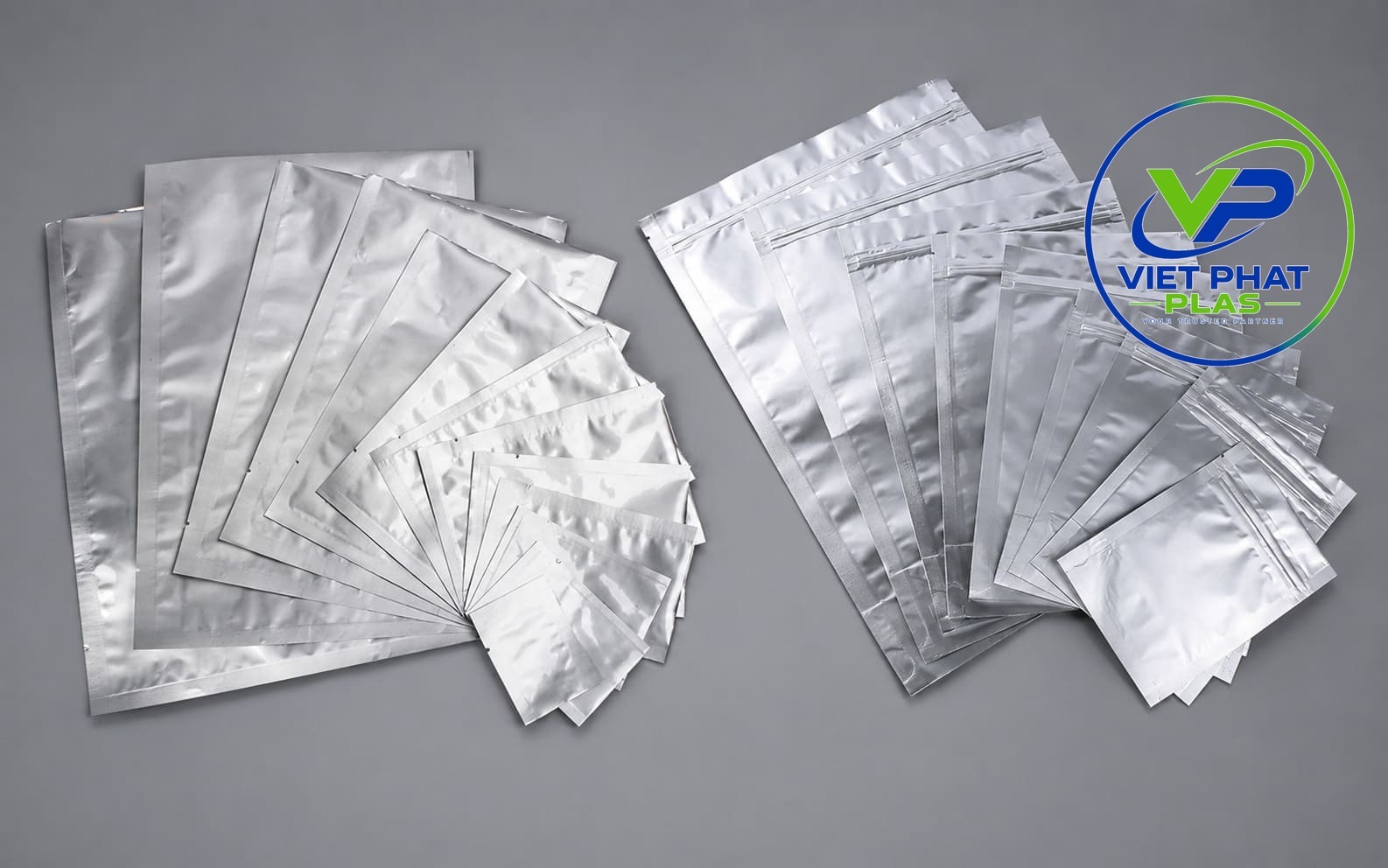 Side-by-side comparison of a permanently heat-sealed food bag and a resealable zip closure bag