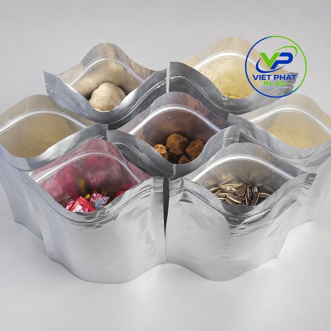 A zip-closure bag for dry food storage