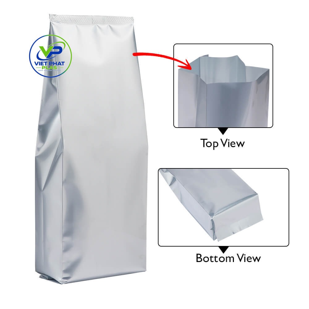 Side gusset stand-up pouch with folded side panels expanded outward showing increased fill volume&nbsp;