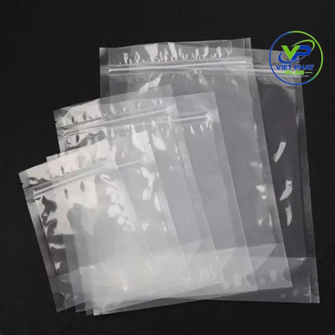 Untreated clear polyethylene food bag