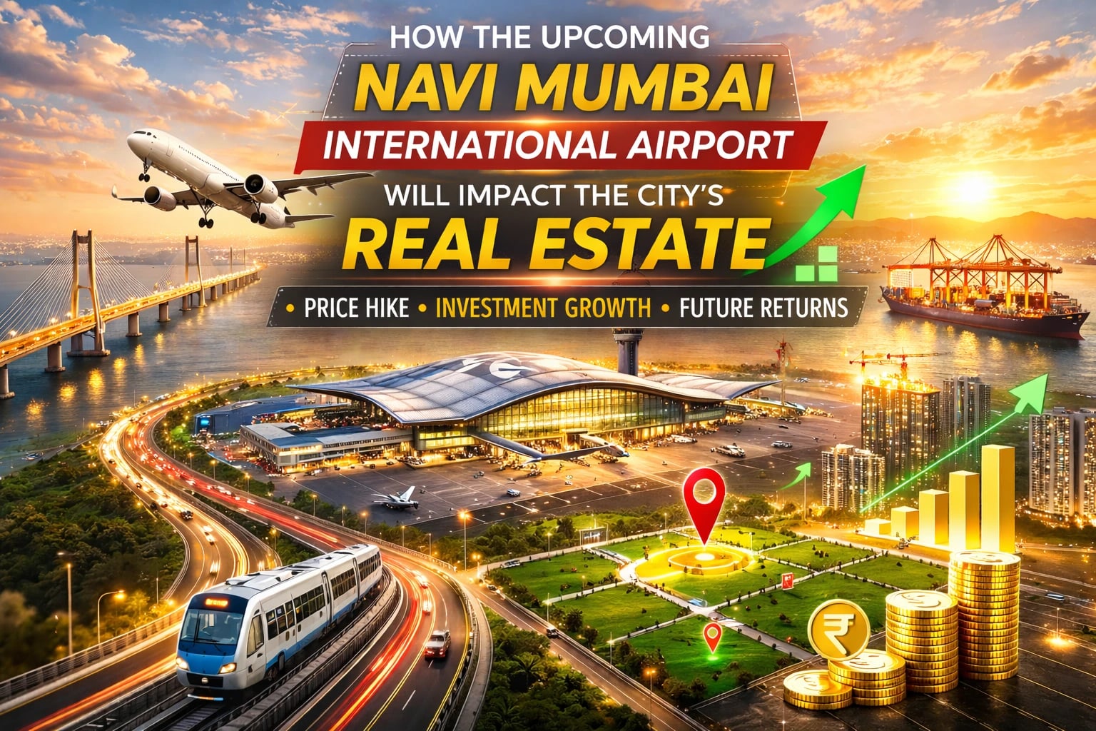 How the upcoming Navi Mumbai International Airport will impact the city's real estate prices and investment growth