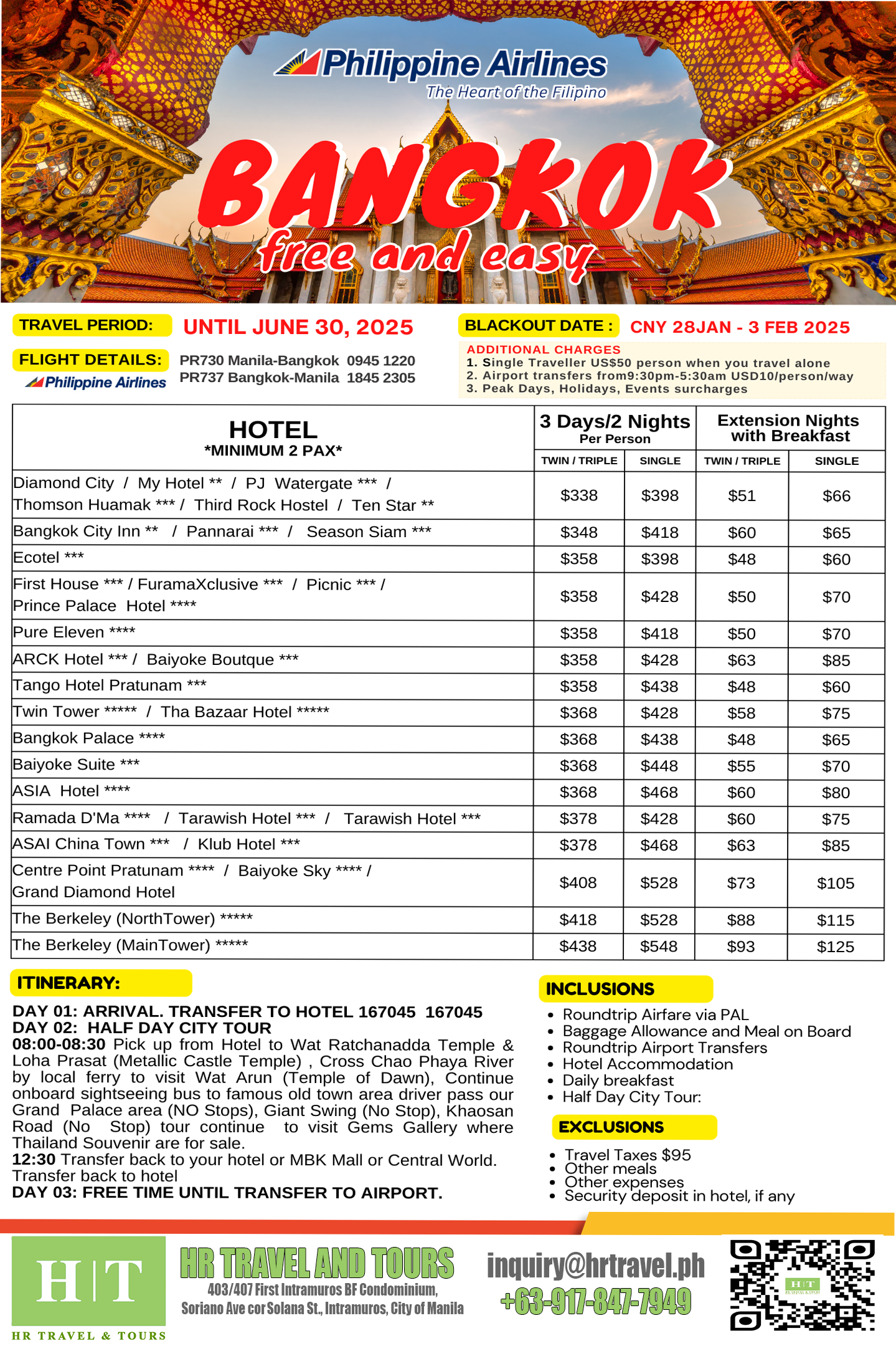 Bangkok Free and Easy Tour