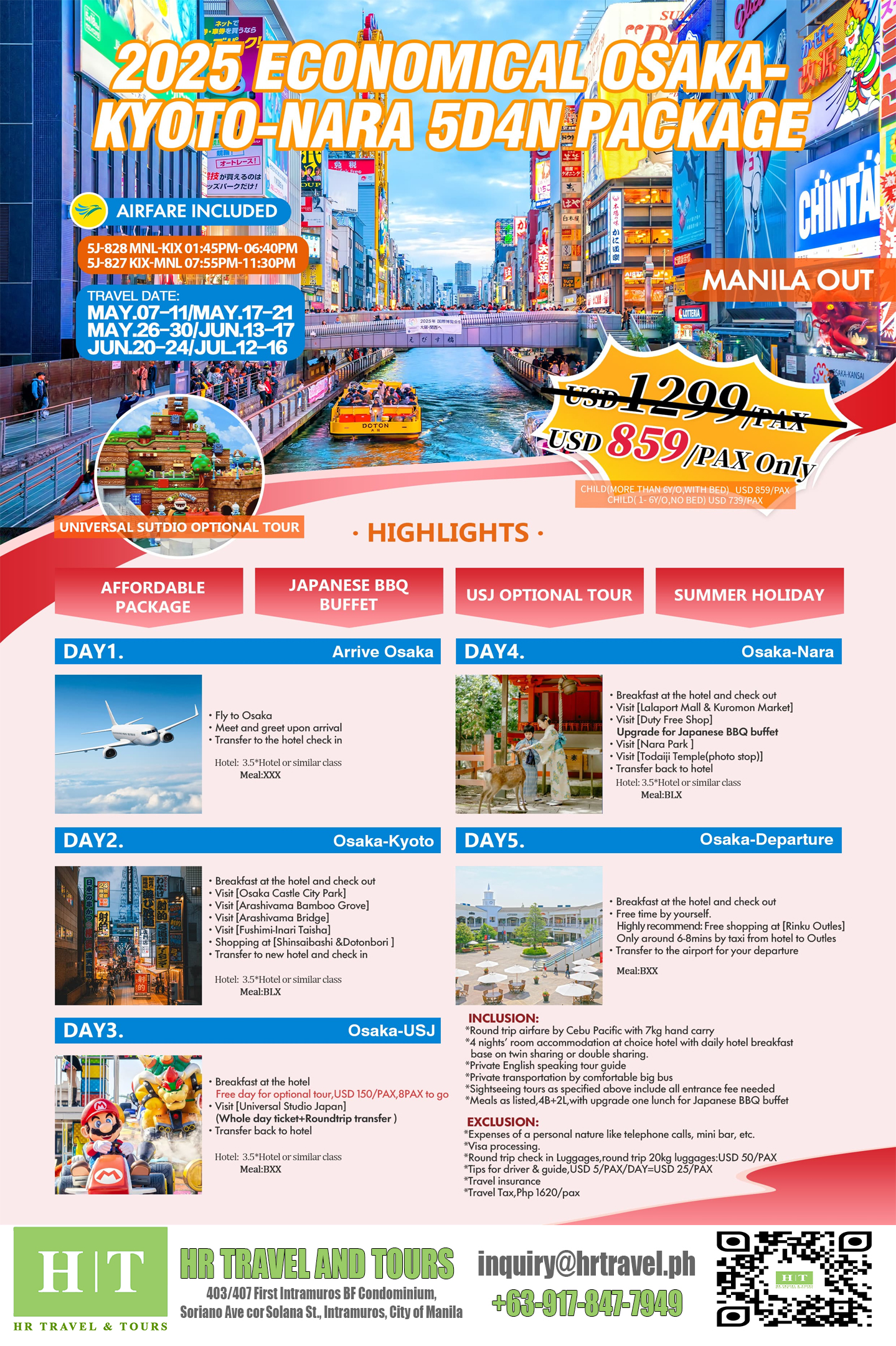 Osaka Kyoto Tour $859
