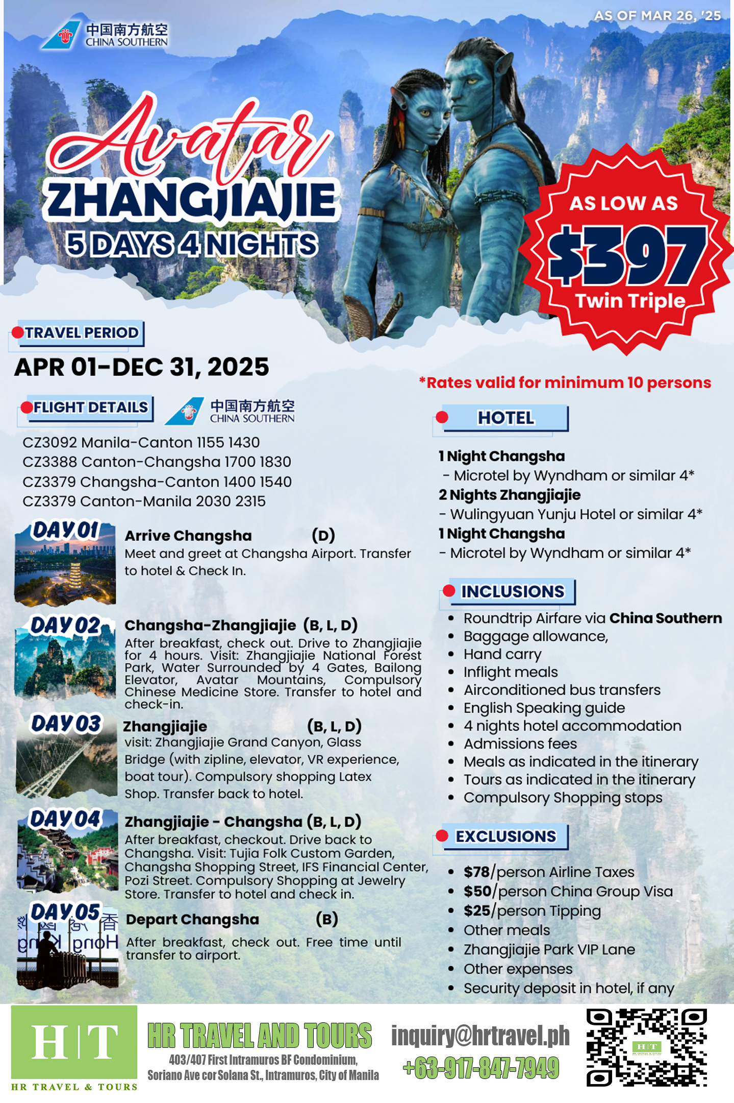 Zhangjiajie Tour